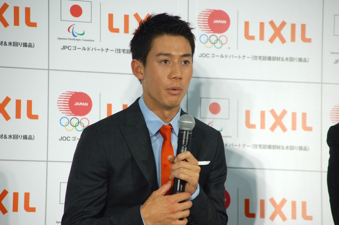 「LIXIL がんばれ！ニッポン！日本代表選手団 応援イベント」に錦織圭が登壇（2016年7月12日）