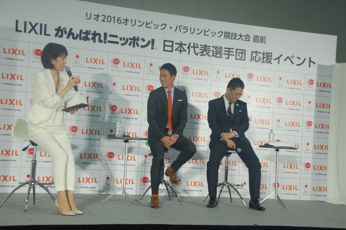 「LIXIL がんばれ！ニッポン！日本代表選手団 応援イベント」に錦織圭が登壇（2016年7月12日）