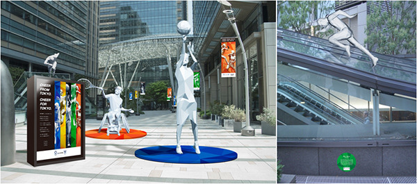 リオオリンピックの競技イメージ彫刻が東京ミッドタウンに登場