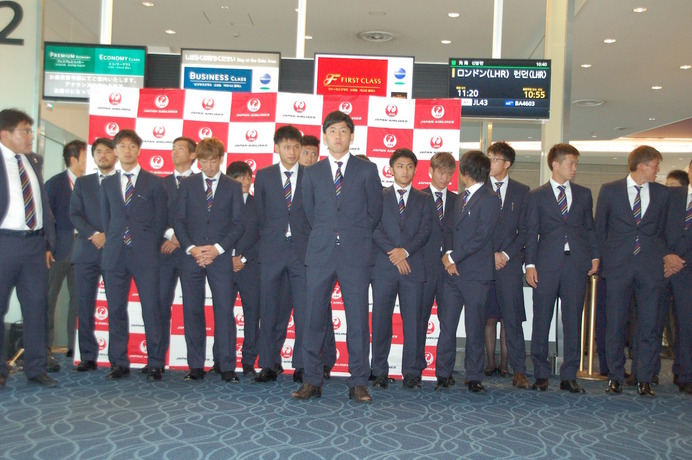 羽田空港でサッカーU-23日本代表の壮行会が開催（2016年7月21日）