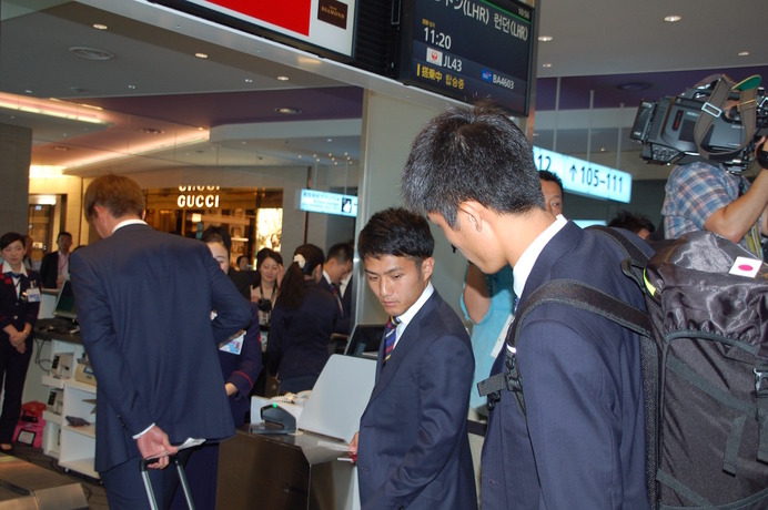 羽田空港でサッカーU-23日本代表の壮行会が開催（2016年7月21日）