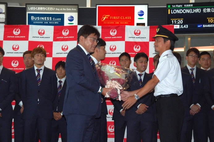 羽田空港でサッカーU-23日本代表の壮行会が開催（2016年7月21日）