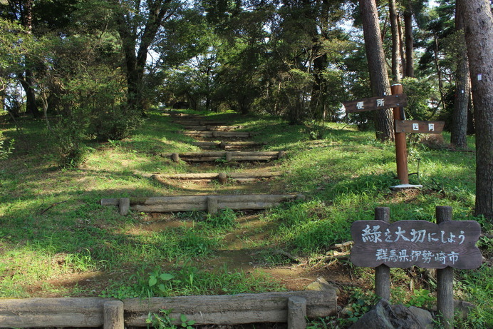 登山道…という感じではなく、公園内を散歩する感じ