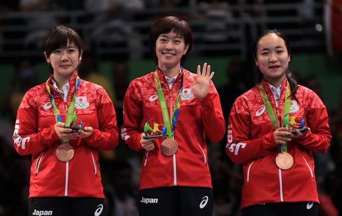 卓球、女子団体で銅メダル！（c）Getty Images