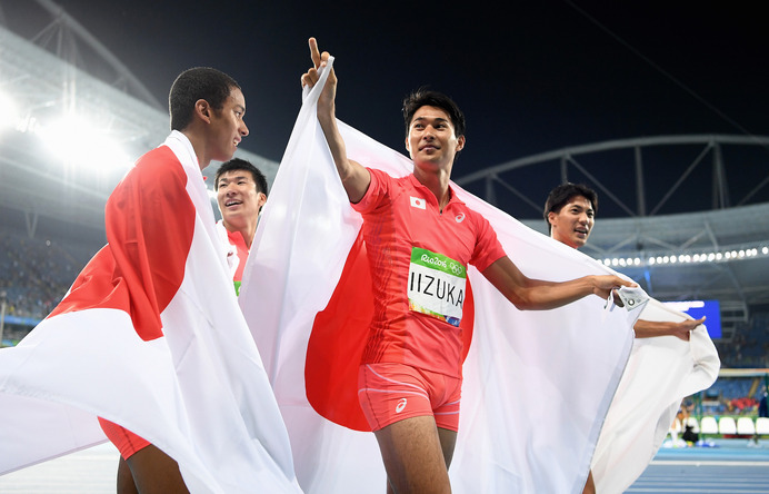 陸上日本代表が400mリレーで銀メダルを獲得（2016年8月19日）