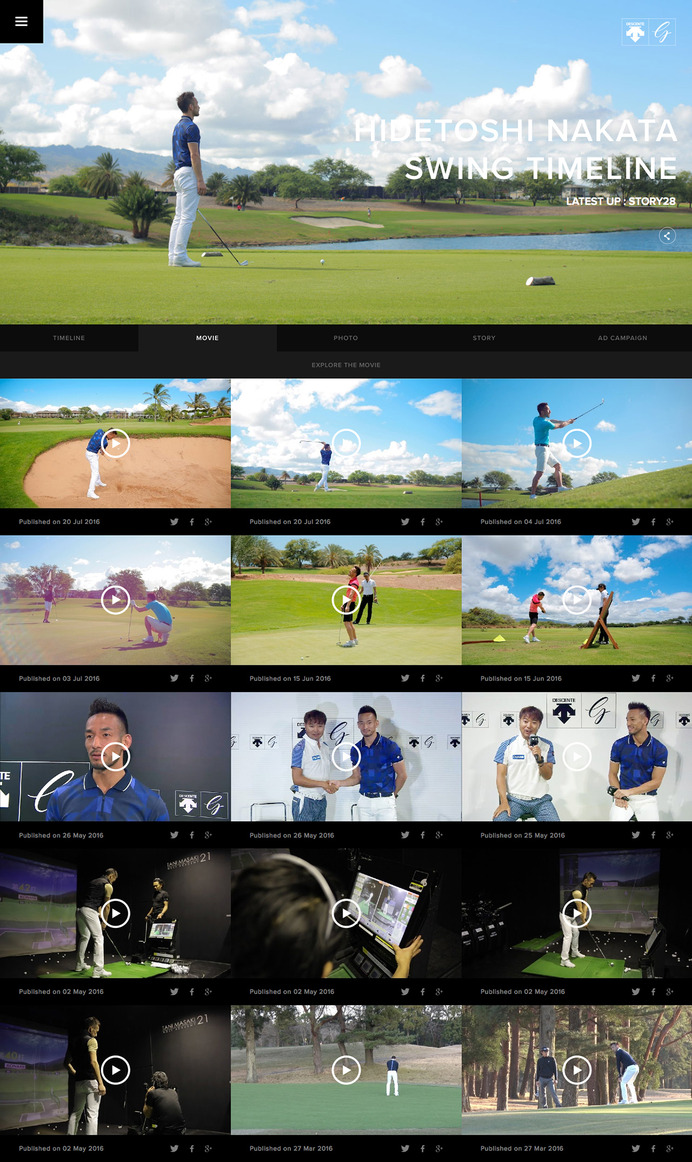 デサントゴルフ、中田英寿が新ウェアを着用するビジュアル公開