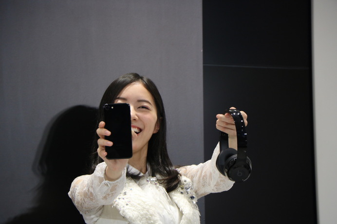 iPhone7発売記念イベントに登壇したSKE48・松井珠理奈（2016年9月16日）