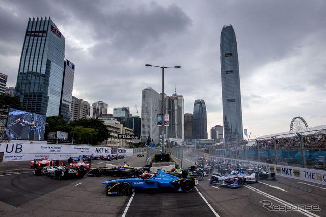 香港では初のフォーミュラE開催となった。