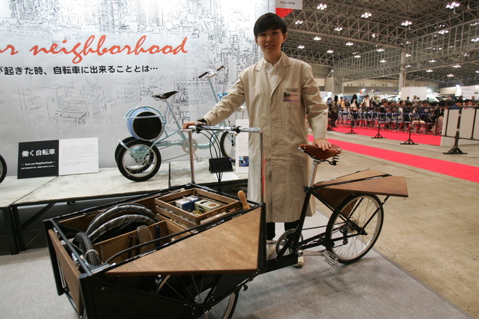 東京サイクルデザイン専門学校の生徒が製作するオリジナルバイクも注目されていた