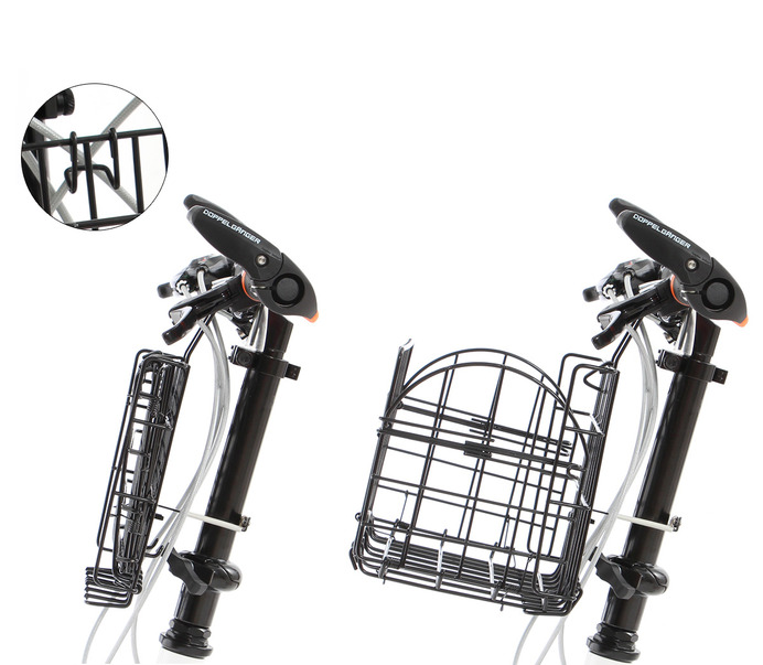 ドッペルギャンガーの自転車用折りたたみ式カゴ「ワイドフォールディングバスケット DBK342-BK」