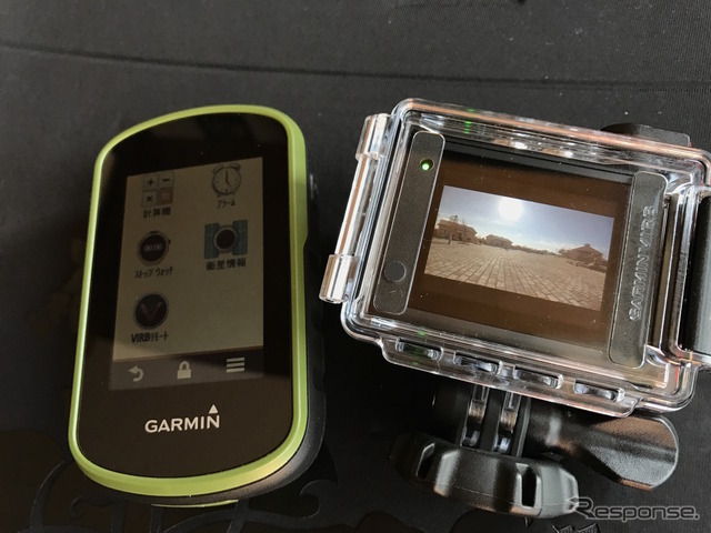 ガーミンのアクションカメラVIRB（別売）をワイヤレスで操作することも可能
