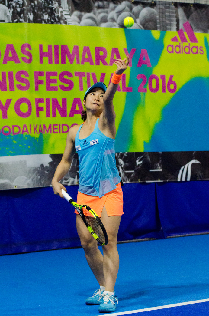 新型テニスフェス『ADIDAS HIMARAYA TENNIS FESTIVAL 2016 TOKYO FINAL』が開催。吉冨愛子選手（2016年12月17日）