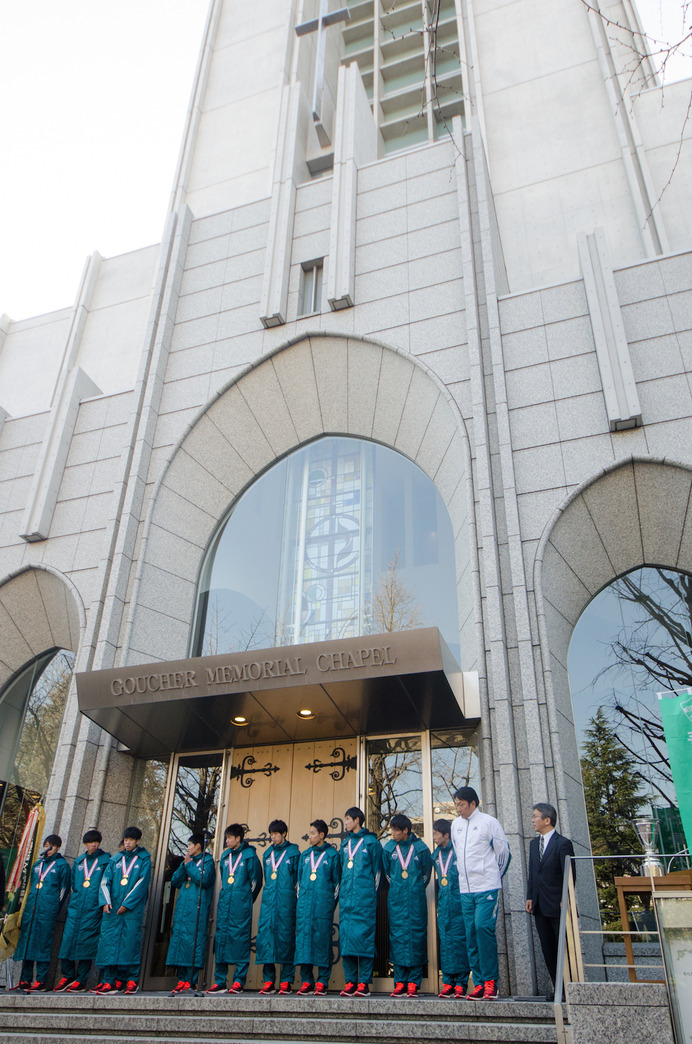 青山学院大学が箱根駅伝報告会を開催（2017年1月7日）