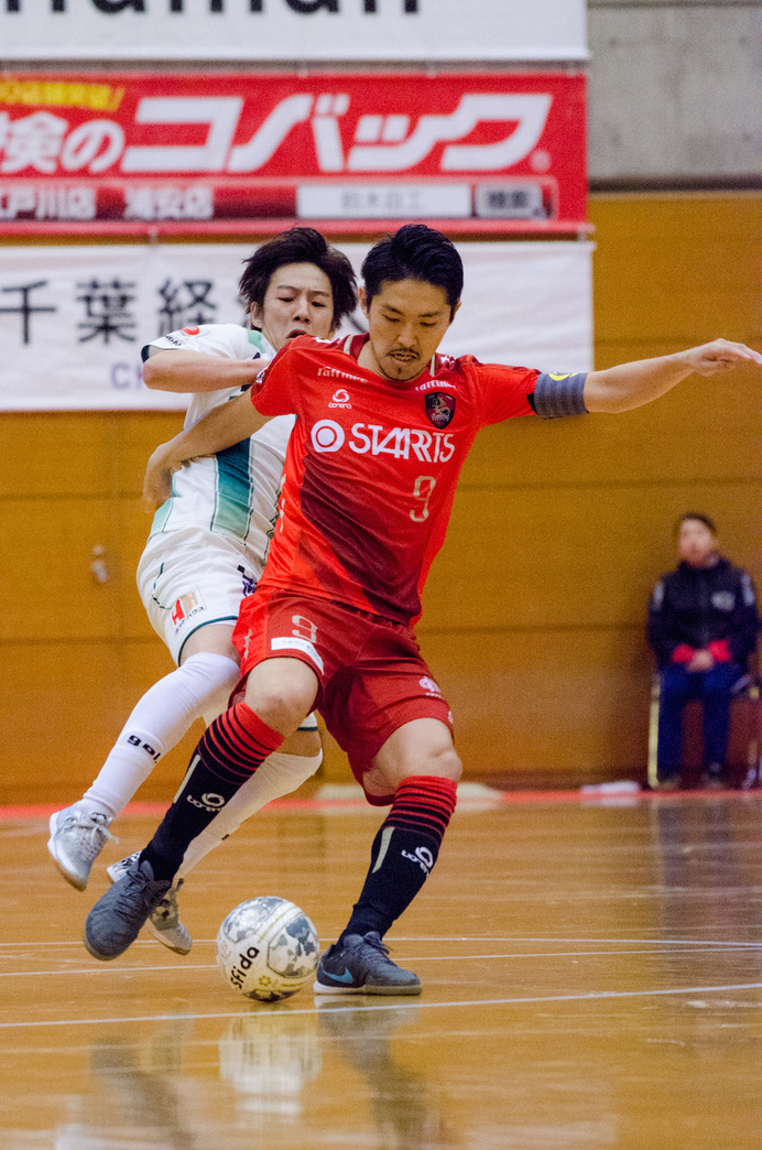 Fリーグ第27節、星翔太（バルドラール浦安）がヴォスクオーレ仙台で復帰。決勝ゴールを決めた（2017年1月7日