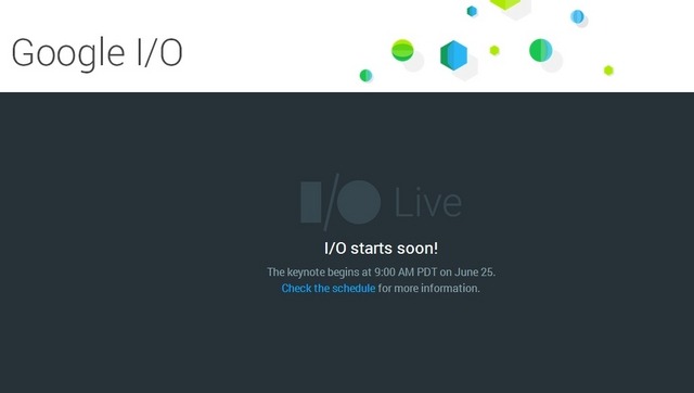 「Google I/O 2014」公式HPでは基調講演をライブ中継