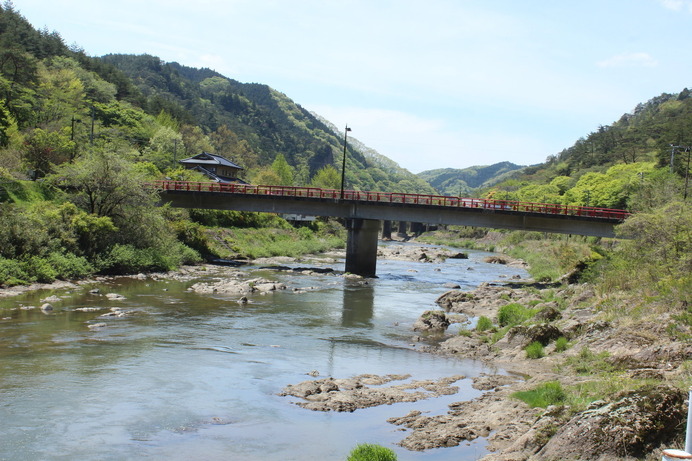 久慈川と里山の風景。心が洗われる。