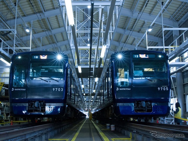 相鉄は9000系リニューアル車（写真）を引き続き導入。神奈川東部方面線の開業に向けた新型車両も本年度から導入する。