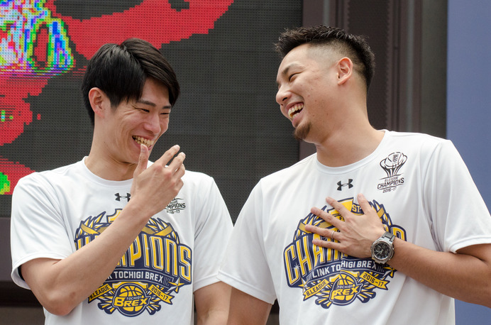 Bリーグ初代王者の栃木ブレックスが優勝報告会を開催（2017年6月3日）