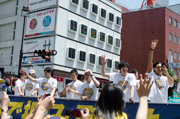 栃木ブレックスのBリーグ優勝パレードが開催（2017年6月3日）