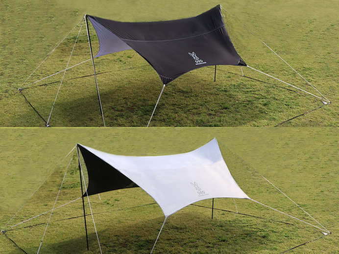 遮光コーティングを施した夏キャンプ向け「ワンポールテント」発売