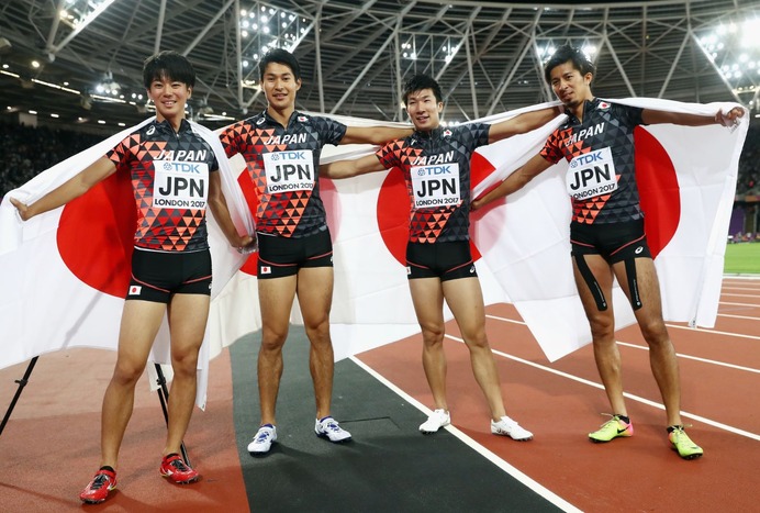 男子400メートルリレー、日本が史上初の銅メダル獲得（2017年8月12日）