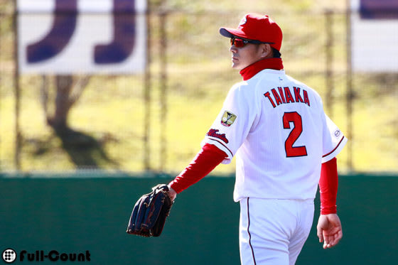 広島を牽引した田中広輔【写真：荒川祐史さん】