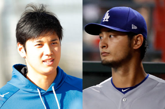 大谷翔平とダルビッシュ有【写真：田口有史】