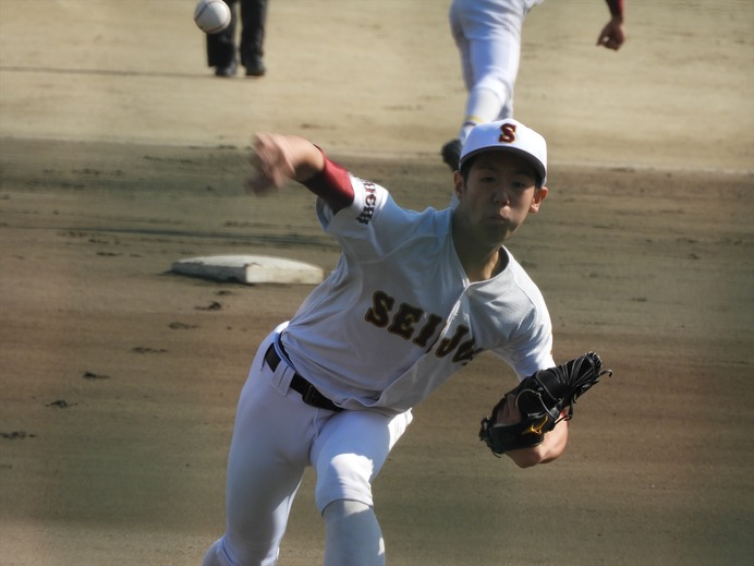 尾東大会決勝を投げ切った星城・石黒君次週一年生大会でも力投