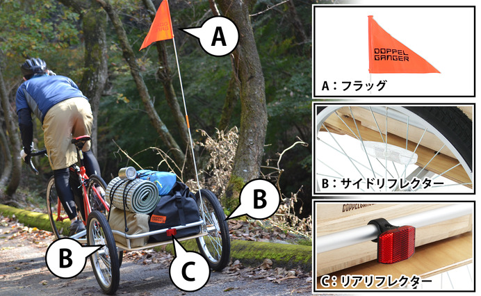 木製デッキを使用した自転車用トレーラー「ウッディサイクルトレーラー」発売