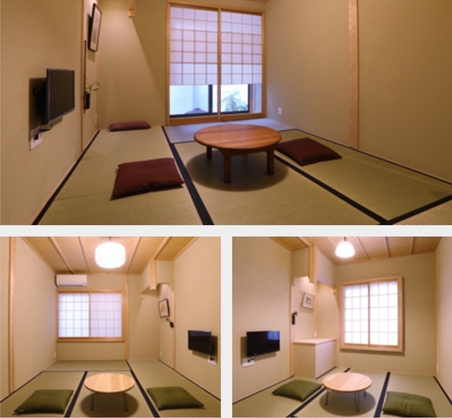 楽遊の内観。6畳が4部屋、4畳半が3部屋の計7部屋。贅沢ではないが、上質なものを地元京都のメーカーから調達している