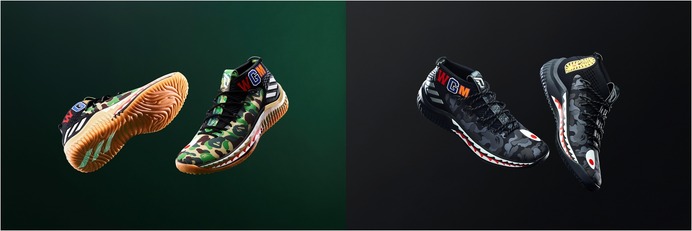 アディダス×ベイプ「adidas Basketball by BAPE DAME 4」発売