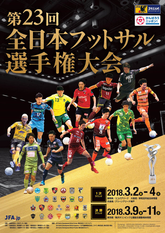 「全日本フットサル選手権大会 決勝ラウンド」3月開催！2/28よりチケット発売