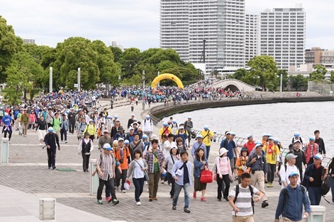 上村愛子と横浜の名所を歩くチャリティーイベント「WFPウォーク・ザ・ワールド」開催