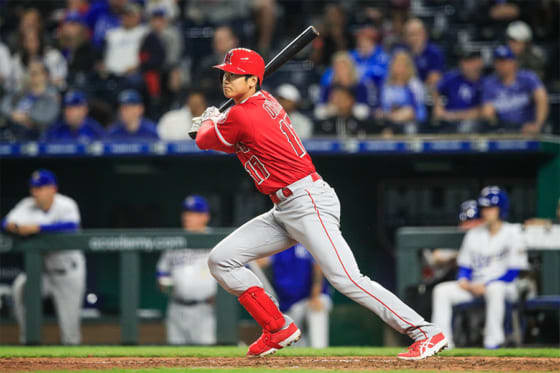 4打数2安打1得点と活躍したエンゼルス・大谷翔平【写真：Getty Images】