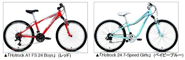 　大人用の自転車と同じテクノロジーと品質を備え、本格的にオフロードを走りたいという子どもたちに最適の自転車、ホットロックA1 FS 24ボーイズがスペシャライズドから発売された。軽量化と頑強さを兼ね備えたフレーム設計、サスペンションにより、デコボコ道にも柔軟