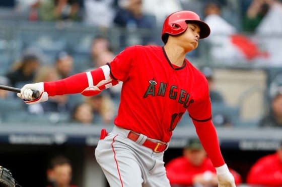 田中の前に2三振を喫したエンゼルス・大谷翔平【写真：Getty Images】