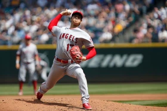 マリナーズ戦で好投したエンゼルス・大谷翔平【写真：Getty Images】