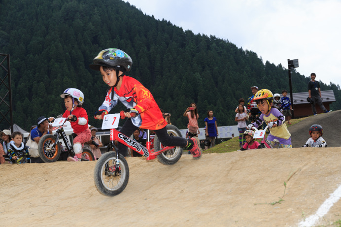 3歳から5歳の各年齢別3カテゴリーのランニングバイクレースが開催され、より多くの年齢層が楽しめる大会に