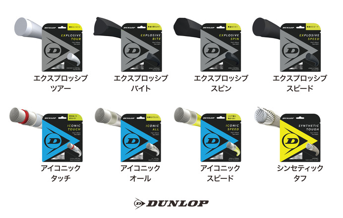 ダンロップ、IMGテニスアカデミーと開発した硬式テニス用ストリング8種類発売