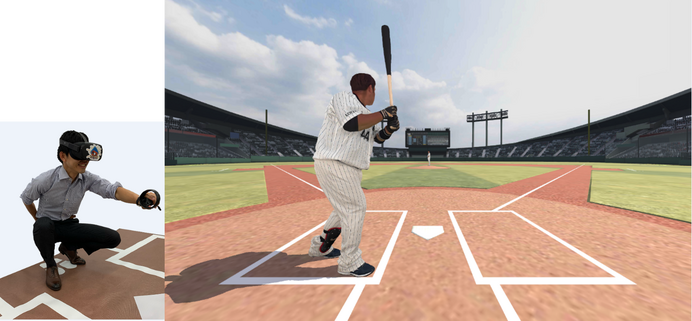 ロッテ選手のプレーを疑似体験できる「VR野球」が千葉県内ドコモショップとスタジアムに登場