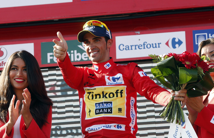 ブエルタ・ア・エスパーニャ第13ステージで首位を守ったアルベルト・コンタドール（ティンコフ・サクソ）