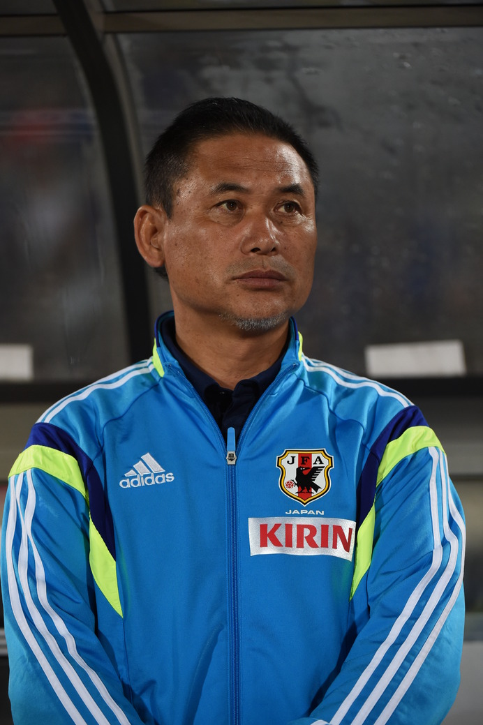 サッカー日本女子代表（なでしこジャパン）の佐々木則夫監督（2014年9月13日、親善試合vsガーナ）（c）Getty Images