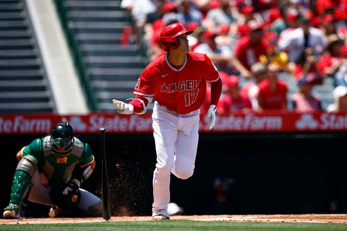 【MLB】大谷翔平、飛距離135メートル“特大”9号先頭打者弾　「日米通算150本塁打」達成