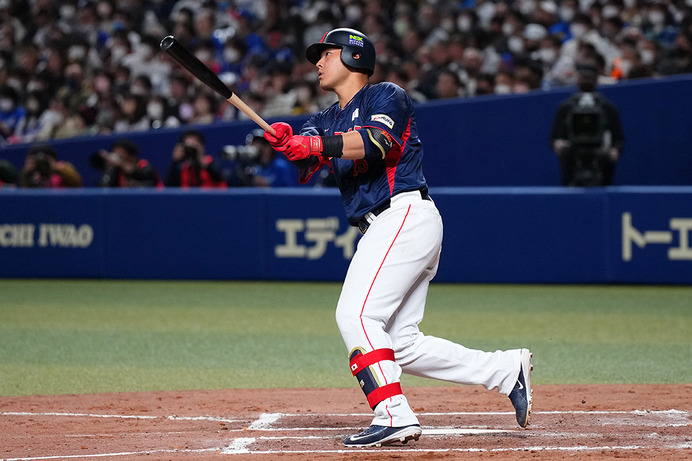 【WBC】好調の岡本和真が侍ジャパン壮行試合第1号　レフトへの勝ち越し弾で強烈アピール