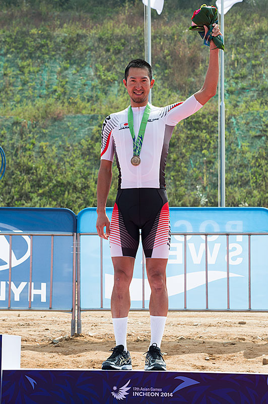 アジア競技大会男子マウンテンバイクの山本幸平