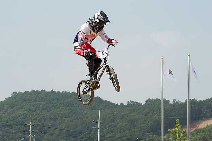 アジア競技大会男子BMXの三瓶将廣