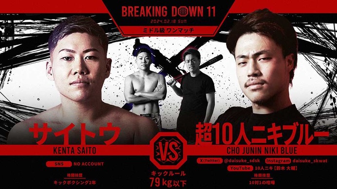 【BreakingDown11】朝倉未来も「想像していなかった」と感無量……超10人ニキブルーが朝倉海メンバーからダウン奪い圧勝