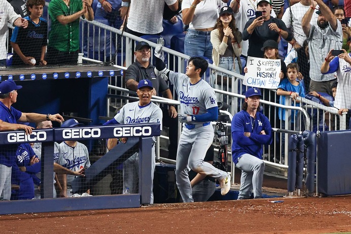 【MLB】史上初「50-50」を達成した大谷翔平、「一生忘れられない日になる」と喜ぶ　3打席連発含む6安打10打点に「自分が一番ビックリ」