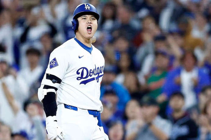 【MLB】2打席連続タイムリーの大谷翔平、雄叫びをあげて味方を鼓舞　「いい場面で打てて……」と感情爆発の理由を明かす