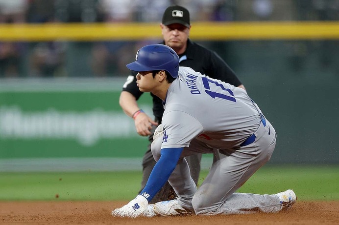 【MLB】大谷翔平、四球から“今季10個目”の盗塁でチャンスメーク　フリーマンの一発で生還